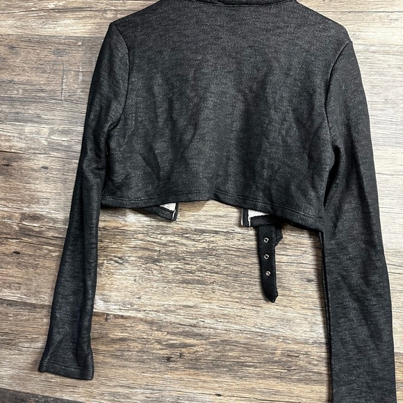 Julia by Love J Chic Black Utility Cropped Zip Jacket for Women - Picture 7 of 8